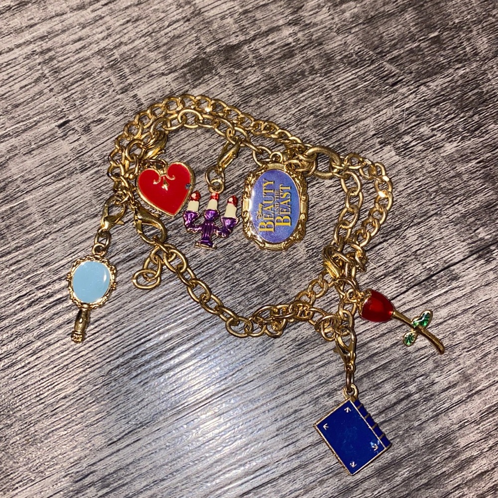 Disney Beauty and the Beast Charm Bracelet- Gently Used and in Great Condition